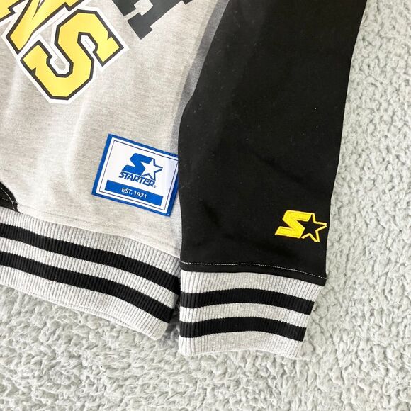 Starter Pittsburgh Penguins Sweatshirt Mens Large Yellow‎ Crewneck Logo NHL New - Picture 2 of 9